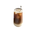 High borosilicate glass cups, household vertical milk cups, iced coffee juice cups, transparent glass, large-capacity single-layer cups Item Picture